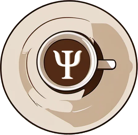 Logo cana cu cafea si semnu psi